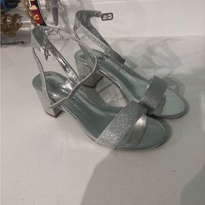 Silver Glitter Women's Sandals